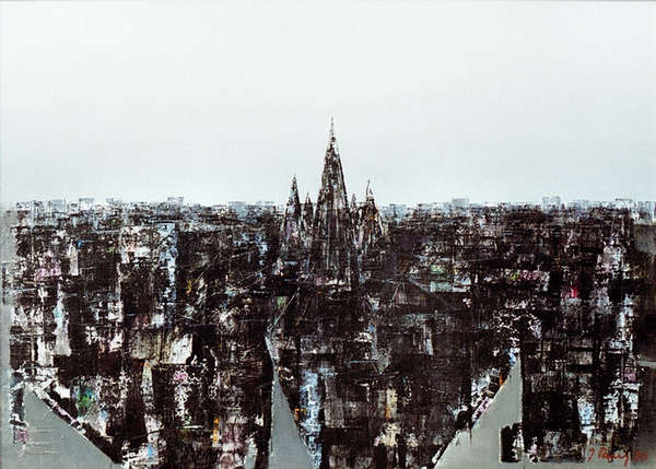 Černé město s katedrálou (1986) | Jaroslav Paur